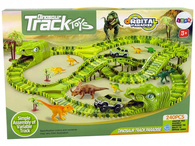 Flexibele dinosaurussenracebaan 240 stuks