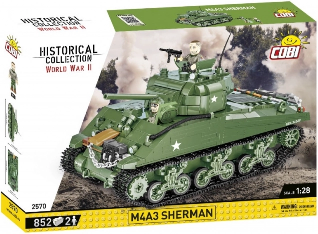 Bouwstenen Historische Collectie Tweede Wereldoorlog M4A3 838 stukjes