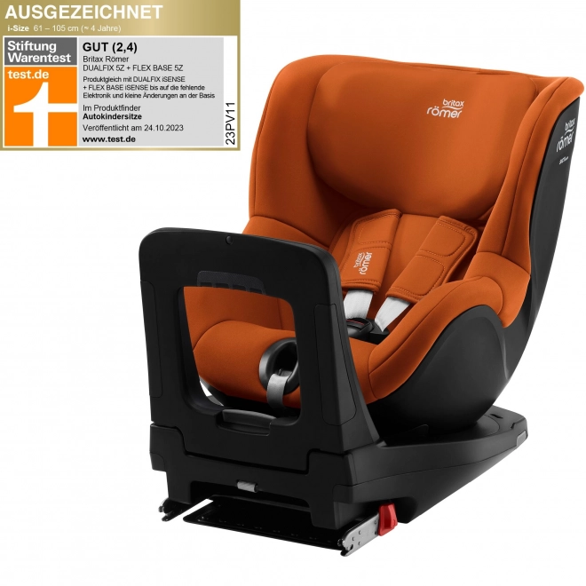 Autostoeltje Britax Römer Dualfix 5Z + Flex Base 5Z Gouden Cognac