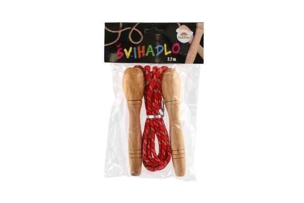 Verstelbaar springtouw met houten handvat - 270 cm