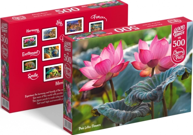 Puzzel Roze Lotus Bloemen 500 Stukken
