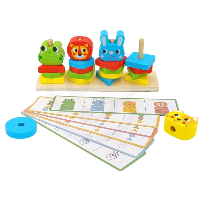 Montessori stapeldierpiramide 27 stuks FSC