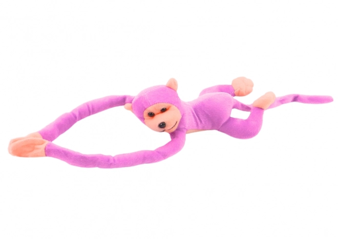 Roze pluchen aap mascotte met geluid 60 cm