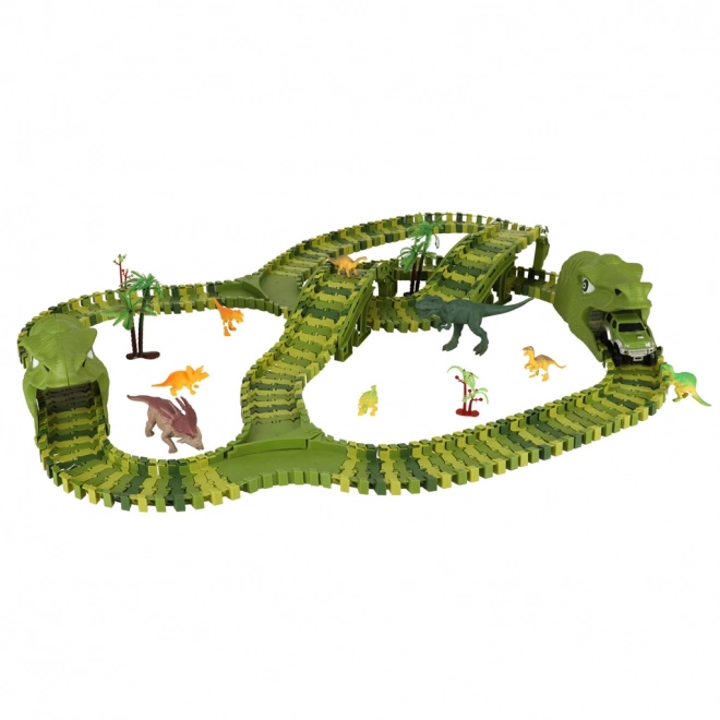 Dinosaurus racebaan met auto's 240 onderdelen