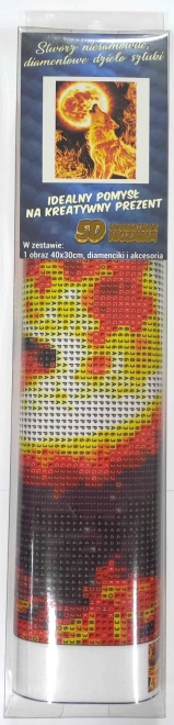 NORIMPEX Diamantschilderen Vurige Volle Maan 30x40cm