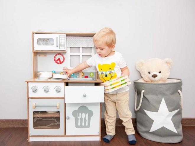 Houten kinderkeuken met accessoires Ecotoys