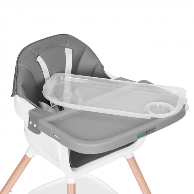 Kinder eetstoeltje 2-in-1 grijs ECOTOYS