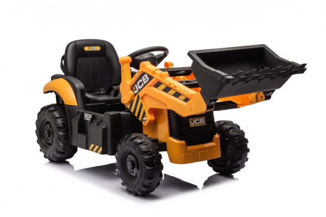 Kinder ritje op JCB Traktor met graafmachine