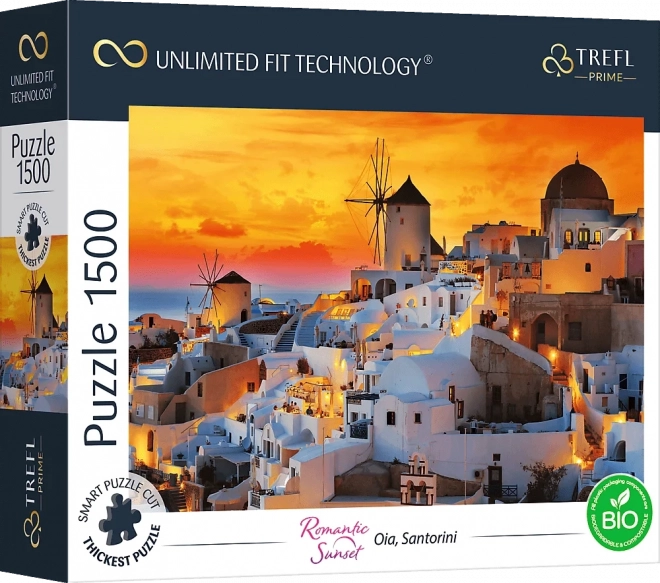 Puzzel romantische zonsondergang Santorini 1500 stukjes
