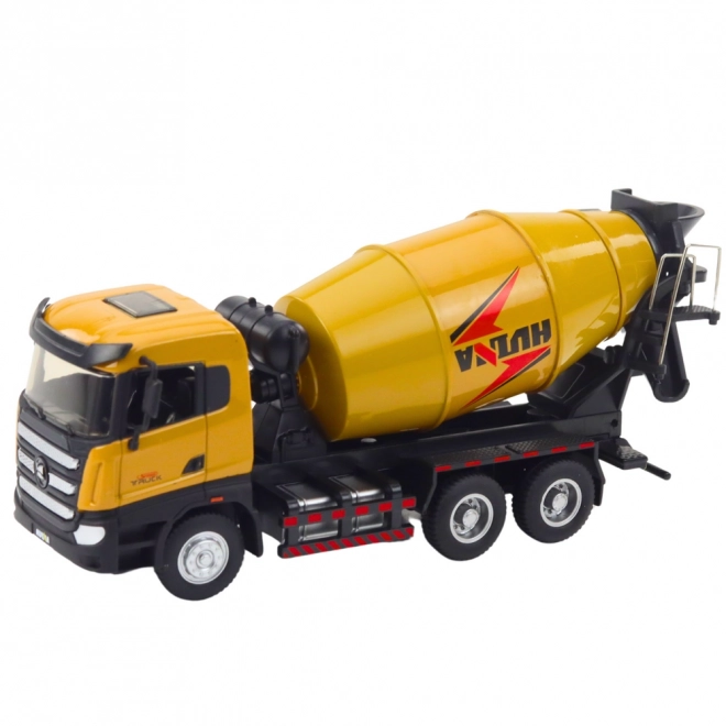 Metalen betonmixer vrachtwagen Huina Khaki 1:50