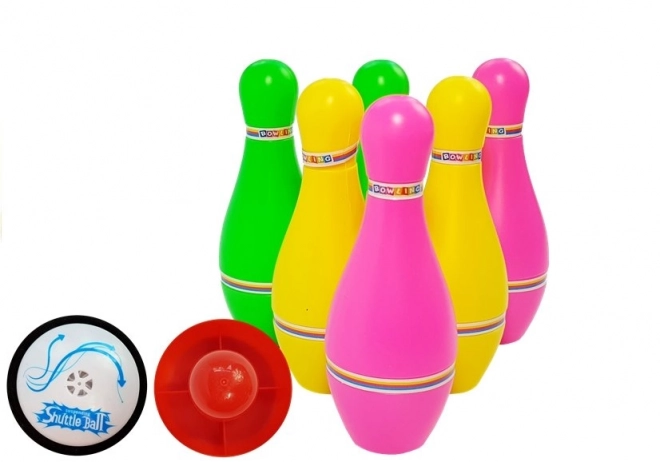 Kleurrijke bowling set met lichteffecten