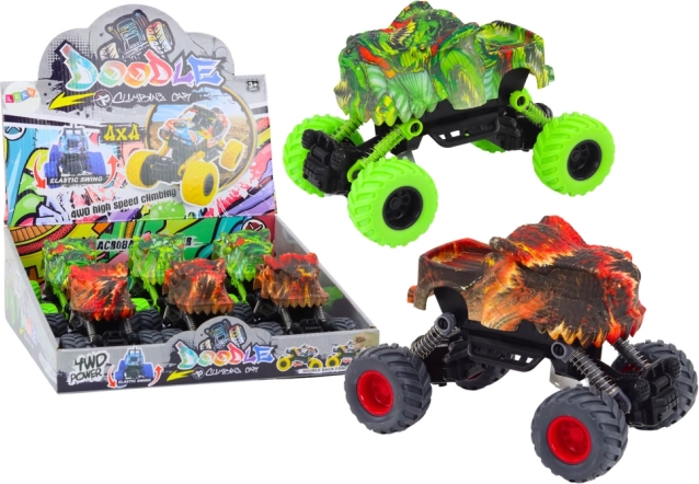Dinosaur Fricatieve Aandrijving Rood of groen terreinwagen