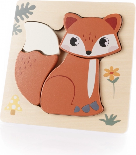 Houten puzzel klein, Vos