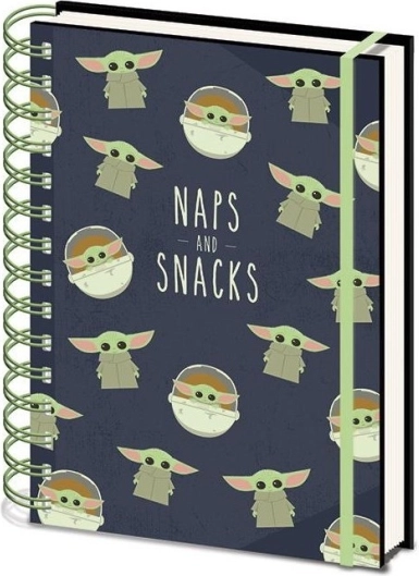 Notitieboek Star Wars: The Mandalorian Snacks and Naps A5 met ringband