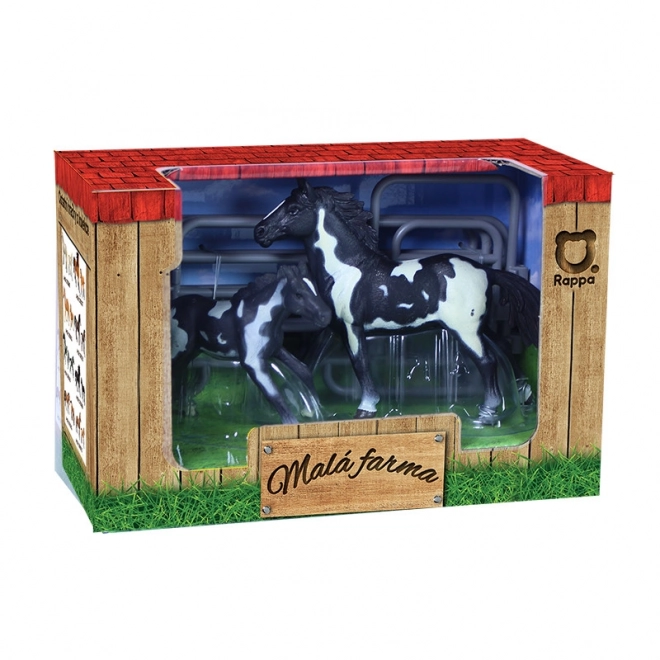 Paardenset met Hek Zwart-Wit