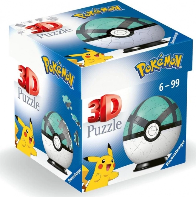 RAVENSBURGER 3D Puzzelbal Pokémon: Netbal 54 stukjes