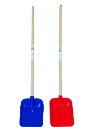 Schop 60 cm met houten handvat