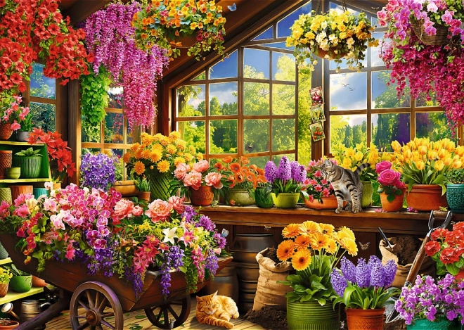 TREFL Puzzle Premium Plus Tea Time: Voorbereidingen in de lente 1000 stukjes
