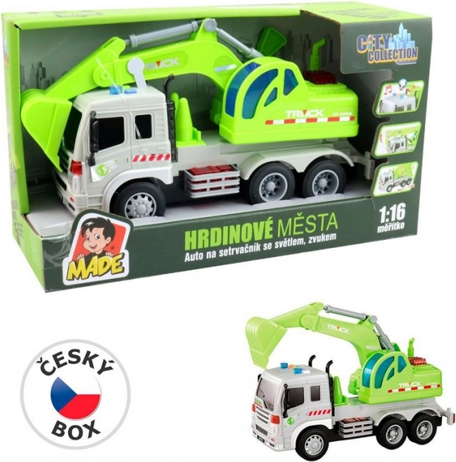 Auto Graafmachine City Collectie met Licht en Geluid