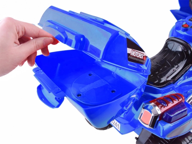 Kinder sportmotorfiets met kleurrijke LED verlichting – Blauw