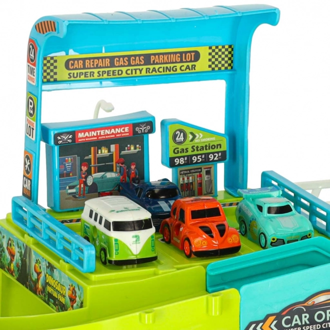 Interactieve autobaan met stuurwiel