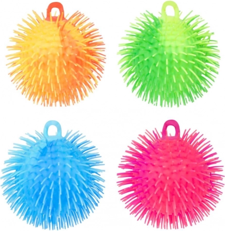 Anti-stress knijpbal van siliconen met stekeltjes 15 cm – 4 kleuren
