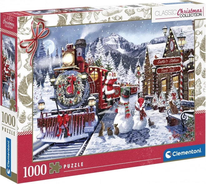 Clementoni Puzzel Kerstcollectie: Treinstation 500 stukjes