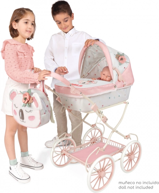 DeCuevas inklapbare poppenwagen met rugzak Koala 81 cm