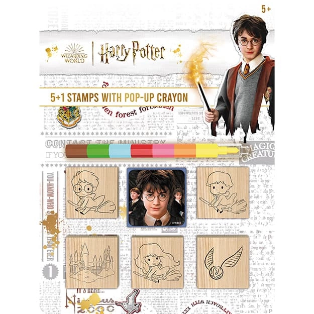Houten stempels en krijtjes Harry Potter