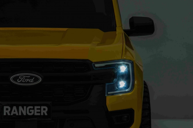 Kinder elektrische auto Ford Ranger Lift Geel