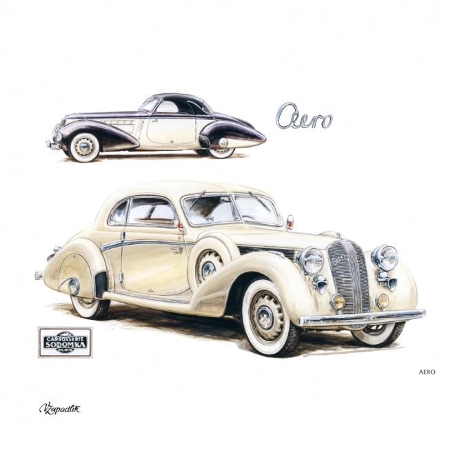 NOTIQUE Notitiekalender Classic Cars – Václav Zapadlik, 2025, 30 x 30 cm
