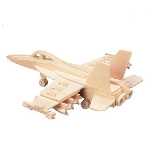 Woodcraft Houten 3D-puzzel vliegtuig
