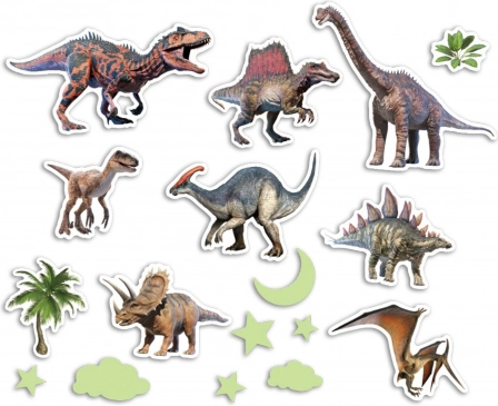 Muurstickers dinosaurussen die in het donker gloeien