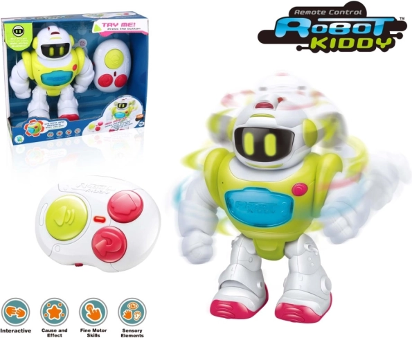 Interactieve op afstand bestuurbare robot Kiddy met infraroodbediening