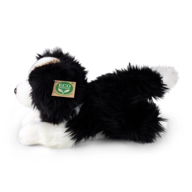 Pluchen hond bordercollie liggend 30 cm ECO-VRIENDELIJK