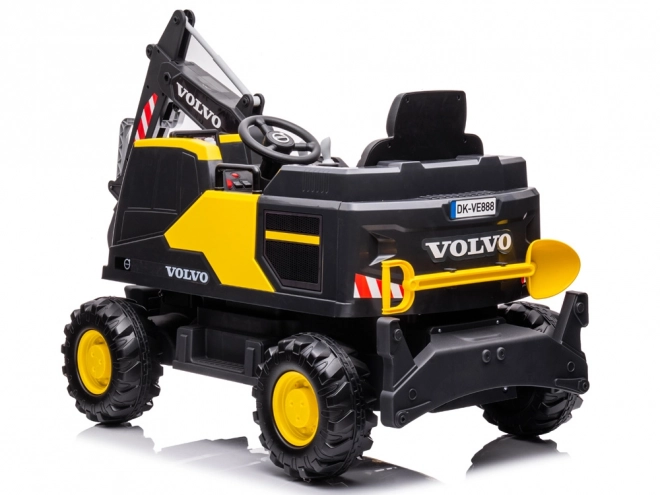 Kinderaccu-graver Volvo met beweegbare schep – Geel