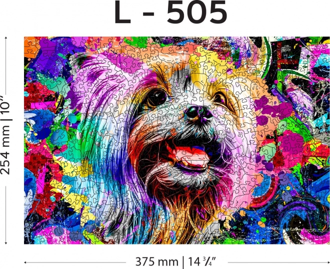Houten puzzel Pop Art Yorkshire Terrier van Wooden City