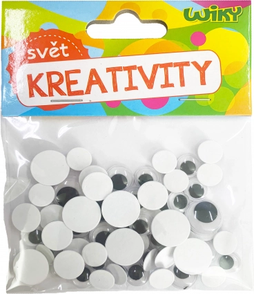 Wiebeloogjes – mix van maten, 60 stuks