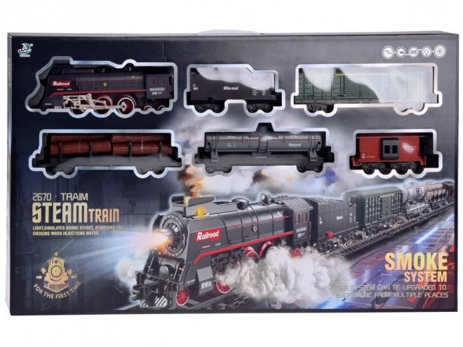 Elektrische trein 185x99cm rook verdampt geluideffect RC0622