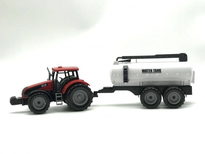 Tractor op traagheidsaandrijving met aanhanger