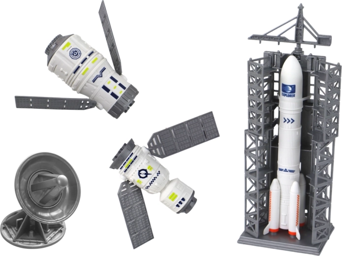 Grote raket en lanceerplatform