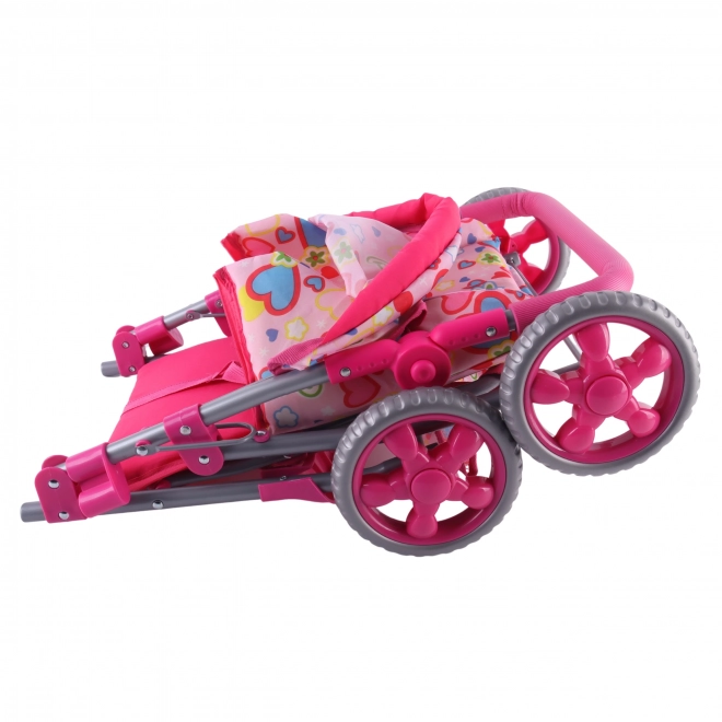 Woopie Koninklijke Kinderwagen met Gekleurde Hartjes