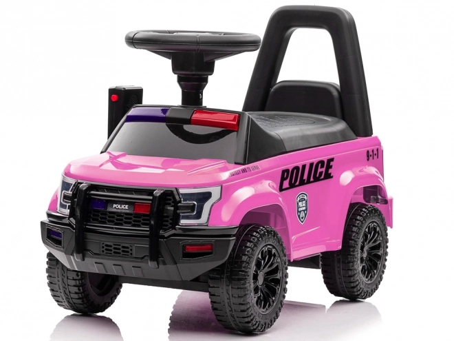 Kind loopauto Politie roze