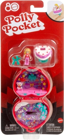 Polly Pocket jubileum compact set ter ere van 80 jaar Mattel met ring
