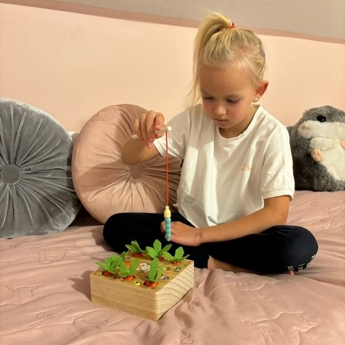 Houten Montessori spel 2-in-1 - Worteltuin voor kinderen