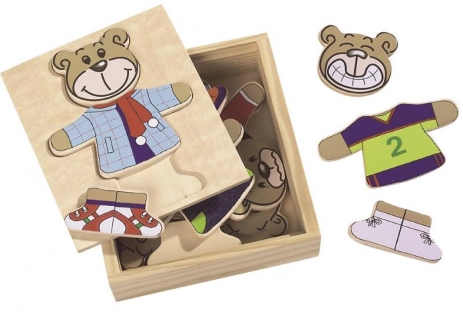 Houten puzzel beer