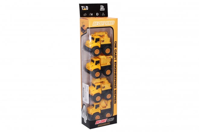 Bouw Speelset 4st - Metalen en Plastic Auto's