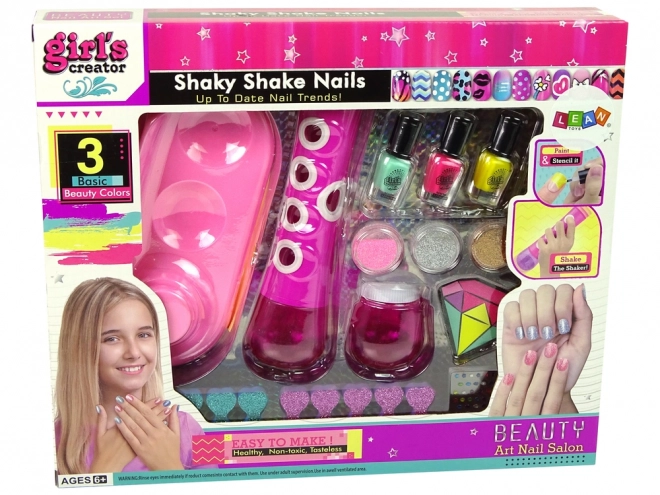 Nagellak Set met Glitter Dispenser Nagellak Stickers