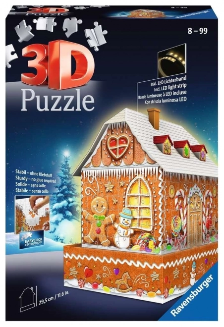 RAVENSBURGER Verlichte 3D puzzel Nachteditie Peperkoekhuis 216 stukjes