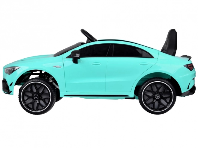 Elektrische kinderauto Mercedes AMG CLA 45s met schommelfunctie – Blauw